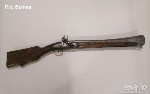 Стара кремъчна пушка, тромблон , снимка 1 - Антикварни и старинни предмети - 42026328