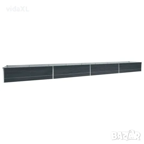 vidaXL Градинска висока леха поцинкована стомана 600x80x45 см антрацит（SKU: 47075）