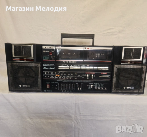 Винтидж бумбокс радиокасетофон Hitachi TRK-W550E – Ретро класика от 80-те 