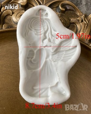 Ангелско дете момиченце ангел кръщене силиконов молд форма декорация торта фондан украса пита, снимка 2 - Форми - 27510752