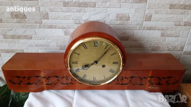 Голям каминен часовник - Янтарь / Jantar - Антика - 1970", снимка 2 - Антикварни и старинни предмети - 49543449