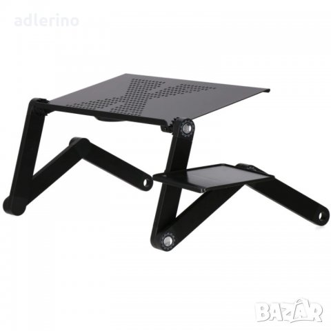 Стойка за лаптоп, сгъваема маса, алуминий, с USB вентилатор , снимка 11 - Маси - 34316670