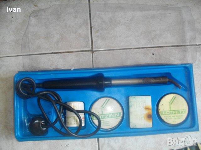 80 Вата-Ел.Поялник-Старо Немско Качество-Пълен Комплект-Тенол/Колофон/Паста/Припой, снимка 2 - Поялници и запояване - 41310227