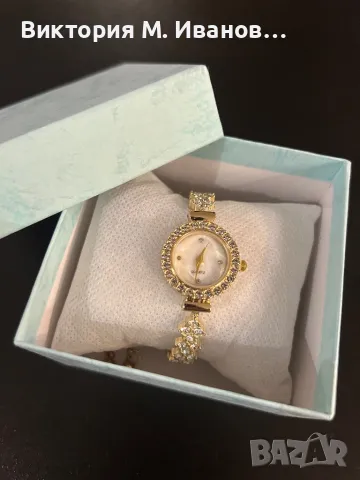 Златист часовник , снимка 3 - Дамски - 47973291