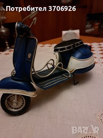 Метален макет на ретро мотоциклет, снимка 4 - Колекции - 41831183