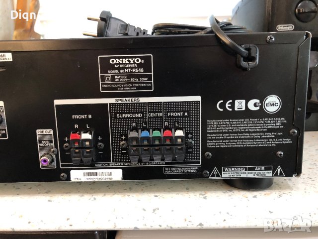 Onkyo HT-R548, снимка 11 - Ресийвъри, усилватели, смесителни пултове - 41438026