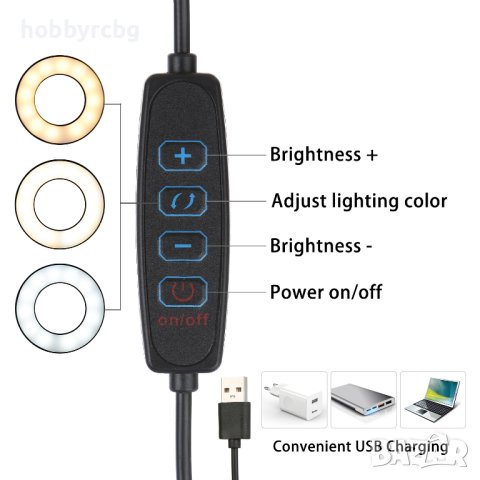 Настолна лампа с 3 режима на осветеност и вградена лупа с 8x увеличение, снимка 6 - Настолни лампи - 41404735