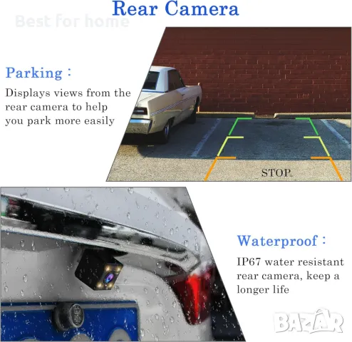 CHORTAU Dash Cam 4,8 инча със сензорен екран в огледало, снимка 4 - Аксесоари и консумативи - 48460656