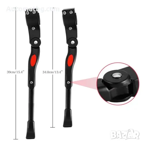 Степенка за велосипед Automat, PA380, Алуминий, Черен, снимка 2 - Части за велосипеди - 49150601