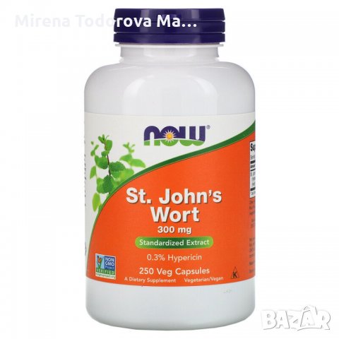 Now Foods St. John's Wort, 300mg 250 tab, жълт кантарион, снимка 1 - Хранителни добавки - 35944143