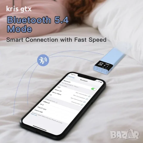 Bluetooth говорител за под възглавница – Bone Conduction Sleep Speaker 36 звука 650mAh Bluetooth, снимка 12 - Bluetooth тонколони - 55955774