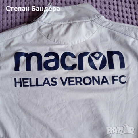 КАТО НОВА MACRON x HELLAS VERONA FC size L 100% оригинална горница Макрон Верона training top, снимка 2 - Спортни дрехи, екипи - 53213788