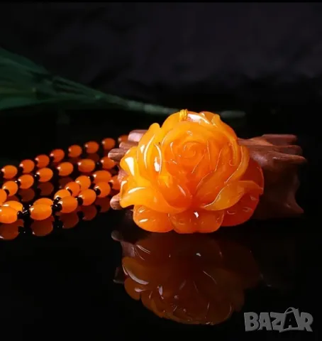 Дамско колие с висулка Лотос, снимка 4 - Колиета, медальони, синджири - 47528536