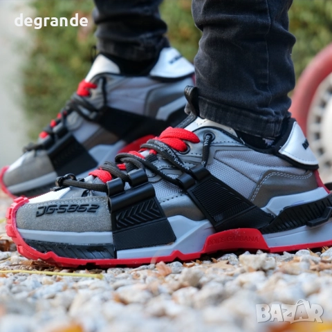 Мъжки сникърси Dolce&Gabbana черно сиво и червено 36 37 38 42 номер 