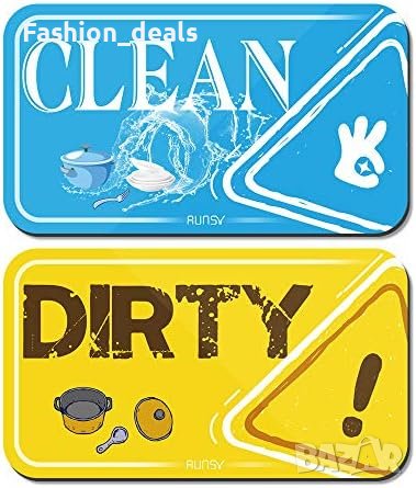 Нов Двулицев Магнит за съдомиялна машина Знак за Чисто мръсно Дом 