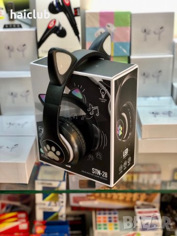 Безжични слушалки с котешки уши със Led светлини/Слушалки коте/, снимка 13 - Bluetooth слушалки - 36754960