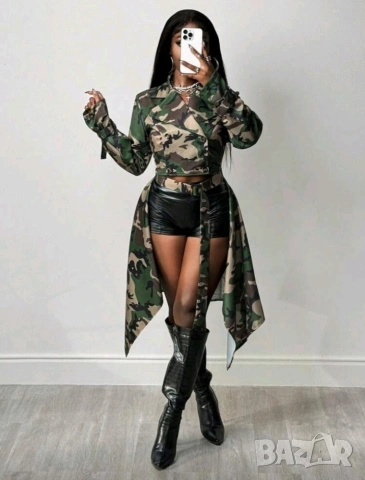 Дамски модел камуфлажен принт, снимка 5 - Сака - 53638845