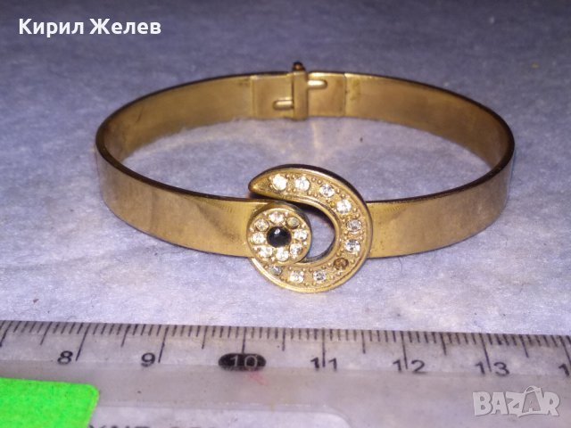 ПРЕКРАСНА ПОЗЛАТЕНА ФЕШЪН АРТ МЕДНА ГРИВНА с ИСКРЯЩИ ФАСЕТИРАНИ ЦИРКОНИ 26556, снимка 12 - Гривни - 41281166