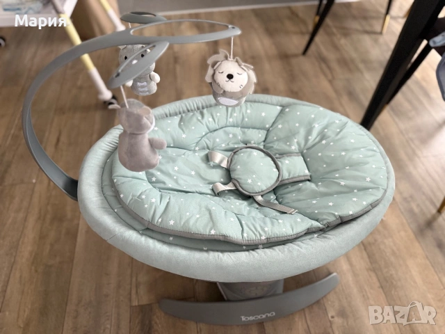 Бебешка Люлка LORELLI Toscana, Електрическа, Музикална, Green Stars, снимка 2 - Други - 53662093