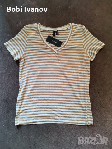 Vero Moda дамска блуза с къс ръкав размер M, снимка 1 - Тениски - 41874426
