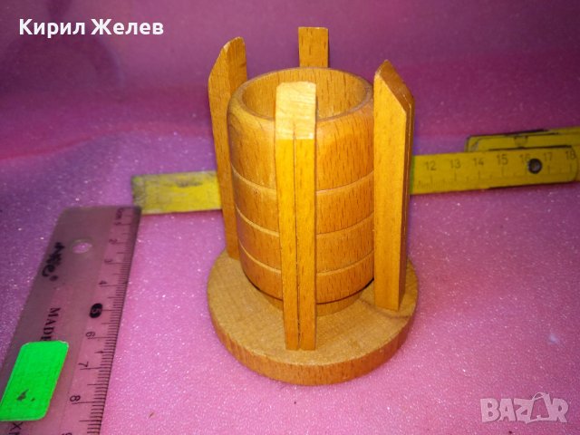 СТАР ДЪРВЕН МОЛИВНИК СТИЛНА РЪЧНА РЕТРО АРТ ИЗРАБОТКА 42850
