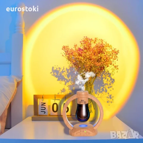 Adirigo Безжичен безводен арома дифузер за етерични масла с три режима на мъгла и четирицветни LED , снимка 2 - Овлажнители на въздух - 51359398