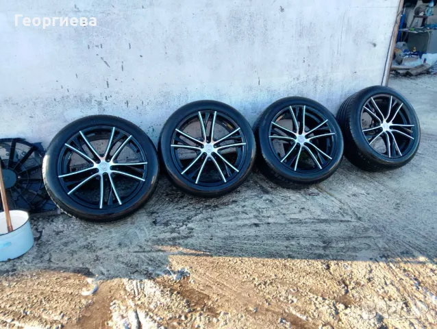 Алуминиеви джанти 19цола 5х120 с гуми Dunlop, снимка 1