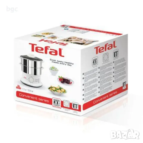 НОВ Уред за готвене на пара Tefal VC145130, 900W, 6 л, 60-минутен таймер с автоматично спиране, Съвм, снимка 6 - Уреди за готвене на пара - 48877596