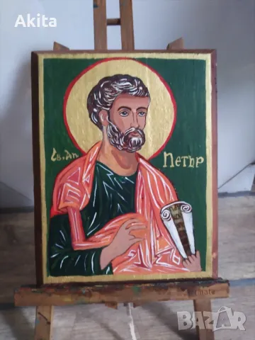 Икона на св. апостол Петър, снимка 2 - Икони - 40957571