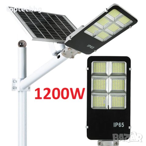 Соларна лампа 1200W с голям панел и стойка, снимка 2 - Соларни лампи - 42510789