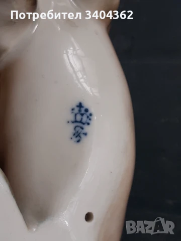 Sitzendorf - куче статуетка фигура порцелан, снимка 3 - Антикварни и старинни предмети - 50910124