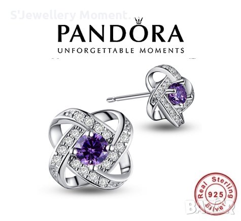 Сребърни обеци с цирконий 925 Infinity