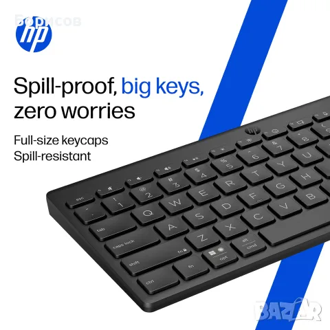 БЕЗЖИЧНА КЛАВИАТУРА ЗА МНОГО УСТРОЙСТВА HP 350 Compact Multi-Device Bluetooth Keyboard