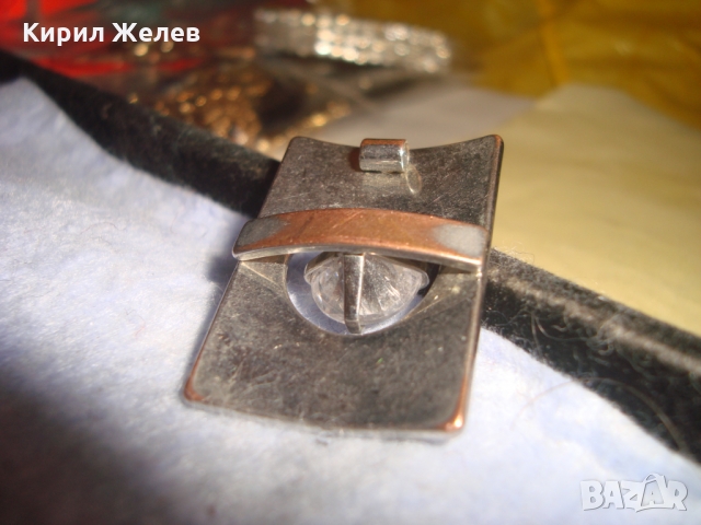ПОСРЕБРЕН ВИНТИДЖ АРТ МЕДЕН МЕДАЛЬОН с ГОЛЯМ ЮВЕЛИРНО ФАСЕТИРАН ПЛАНИНСКИ КРИСТАЛ 26066, снимка 5 - Колиета, медальони, синджири - 36064042