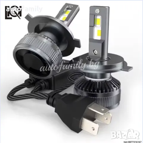 H4 Canbus LED, 6000k, 110W, яркост 12000 Lm, 12V, снимка 1