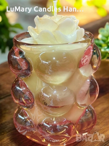 Свещ “ Роза и балончета”, снимка 6 - Декорация за дома - 53223115