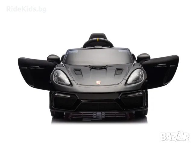 Porsche Spyder RS 12V – Детска акумулаторна кола, Черна, EVA гуми, снимка 2 - Детски велосипеди, триколки и коли - 49731131