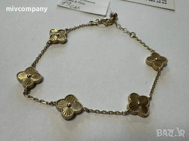 Златна Гривна 5.72гр 19см, снимка 5 - Гривни - 53654579