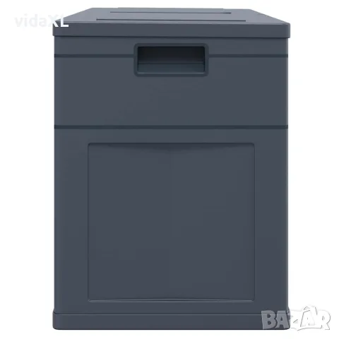 vidaXL Градинска кутия за съхранение, 320 л, черна, снимка 4 - Ракли - 56147592