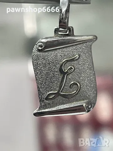 Златна висулка бяло злато 14 карата, снимка 8 - Колиета, медальони, синджири - 49569369