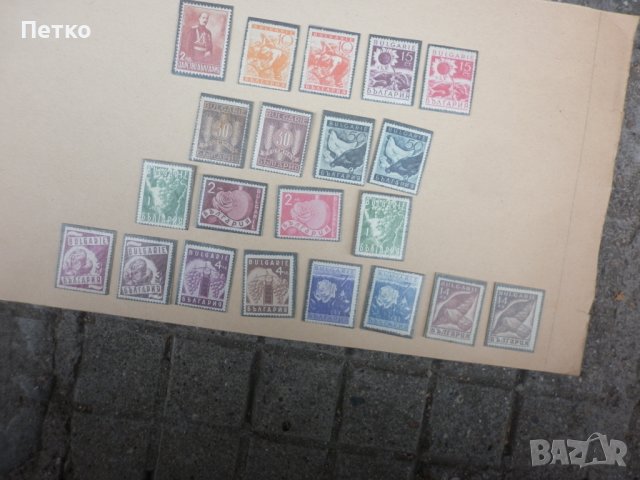 Пощенски марки   България  1937  и 1938 г в пликче с картон ЦЕЛИ СЕРИИ