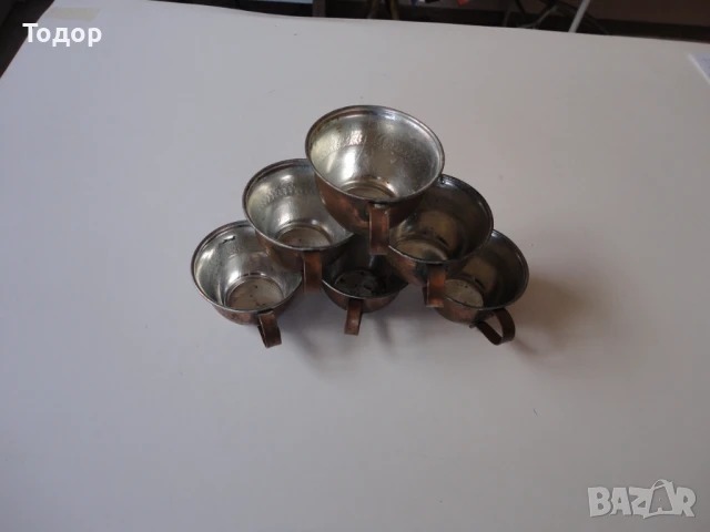 Меден бакърен сервиз чашка чашки меден съд, снимка 2 - Сервизи - 50472035