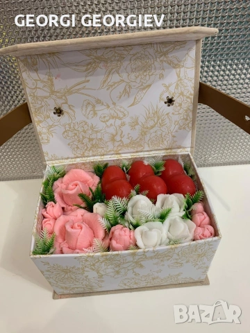 цветя изработени с глицеринов ароматен сапун и Българска роза Стара Загора Център , снимка 10 - Изкуствени цветя - 53498300