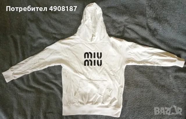 Суичър с качулка Miu Miu