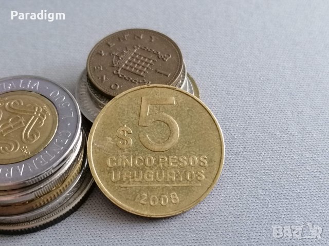Монета - Уругвай - 5 песос | 2008г.