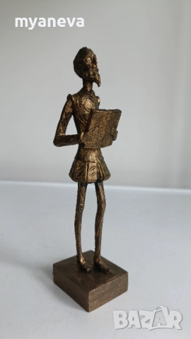 Дон Кихот (18 см) и неговия верен оръженосец Санчо Панса (12 см), дърворезби , ръчно изработени. , снимка 9 - Статуетки - 53565842