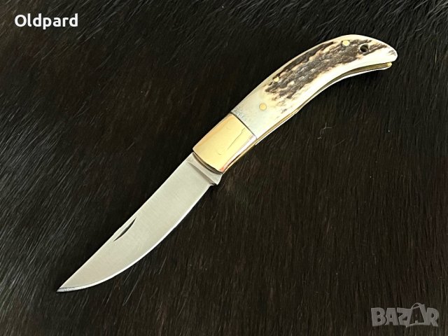 Fox Stag Folder. Траен сгъваем джобен ловен нож с едно основно острие. (FH623), снимка 1 - Ножове - 40601376