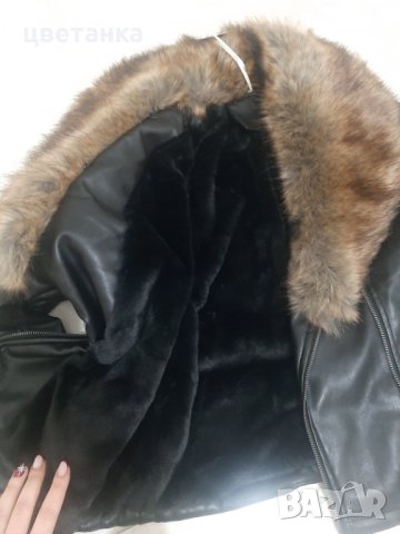 Зимно кожено яке, снимка 2 - Якета - 44244752