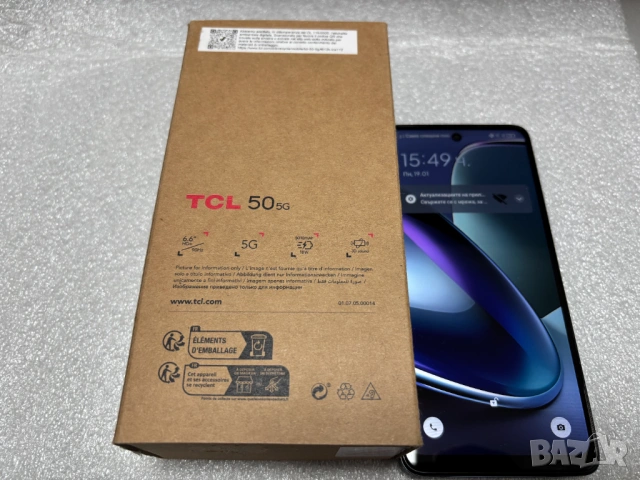 КАТО НОВ! Смартфон TCL 50 5G, 4 GB+4GB RAM, 128GB, Space Gray, снимка 13 - Други - 53160170