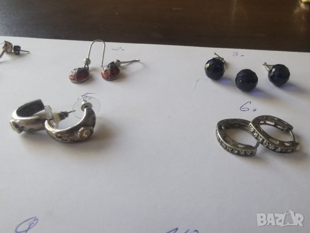 Сребърни обеци, снимка 4 - Обеци - 35412644